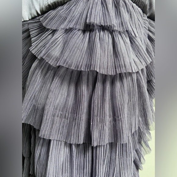 BCBG Maxazria Purple Strapless Prom Formal Dress Sz 12 - Picture 4 of 15